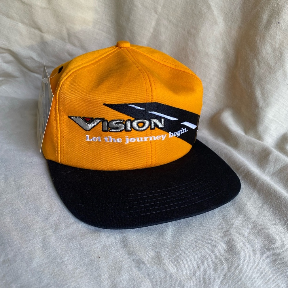 NWT 1995 Mack Vision Truck Strapback Hat! Embroidered! Made In USA ~ Orange